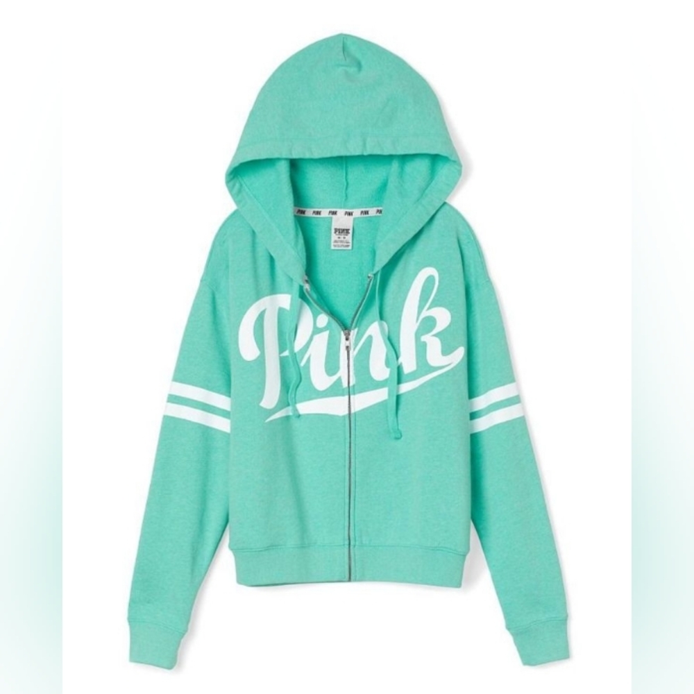 PINK Victoria's Secret Kids Zip-Up Hoodie - Aqua